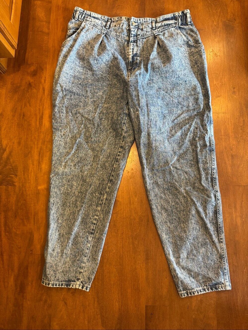 Vintage Dockers Levi’s Acid Wash Jeans Size 24 Pleated High Waist Made in USA